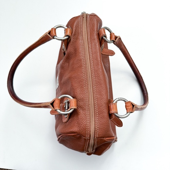 Medici Brown Pebbled Leather Shoulder Bag - Picture 6 of 7
